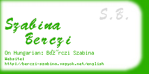 szabina berczi business card